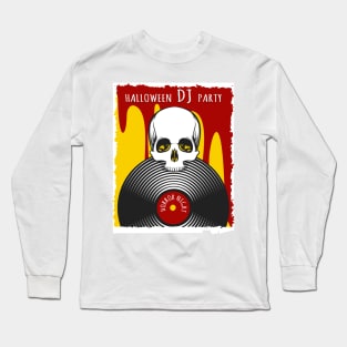 Halloween DJ Party Poster Long Sleeve T-Shirt